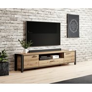 Televizní stolek Aktiv 210 cm - dub taurus / černá