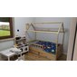 Domečková postel Alfie PLUS 4 se snímatelnou zábranou - 120 x 200 cm - přírodní 03