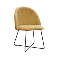 Designová jídelní židle Ariana Cross 7 - hořčicově žlutá