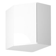 Rohová kuchyňská skříňka Aspen G60N-P - bílá / bílý lesk - pravé provedení