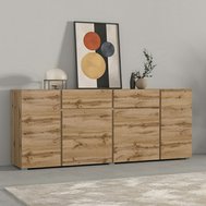 Prostorná komoda Asymetric 195 cm - dub wotan 01
