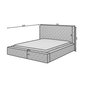 Čalouněná postel Princce - 140 x 200 cm - rozměry