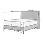 Čalouněný boxspring Blanca s matrací - 140 x 200 cm - 03