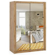 Stylová šatní skříň se zrcadlem Bono 150 cm - dub artisan Stylová šatní skříň se zrcadlem Bono 150 cm - dub artisan