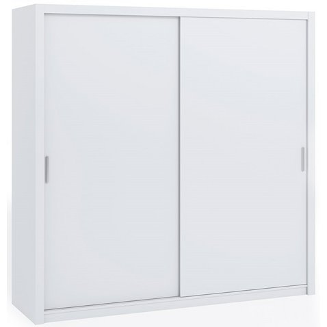 Moderní šatní skříň v bílém dekoru 220 cm - 01