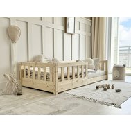 Dětská postel z masivu Basic David 100 x 200 cm – přírodní provedení 01