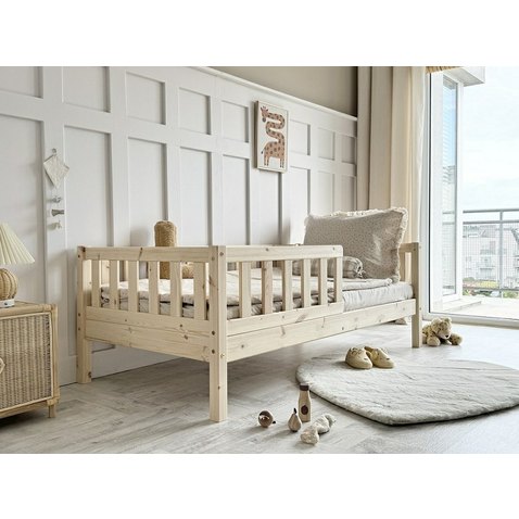 Dřevěná postel Basic David 100 x 200 - přírodní borovice 01