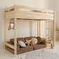 Vyvýšená postel Basic Loft 90 x 160 cm - přírodní borovice 02