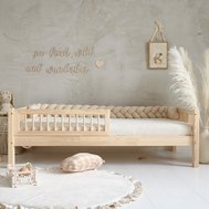 Masivní dětská postel Basic 90 x 190 - přírodní / vysoké nožky