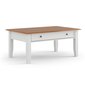 Konferenční stolek se šuplíkem Belluno Elegante 1 - bílá / dub PL006B/D