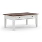 Konferenční stolek se šuplíkem Belluno Elegante 1 - bílá / ořech PL006B/O