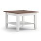 Malý konferenční stolek z masivu borovice Belluno Elegante 2 - bílá / ořech PL029B/O