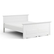 Manželská postel Belluno Elegante 3 z masivu borovice - 160 x 200 cm - bílá