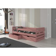 Praktická postel Bemma 90x200 cm - růžová