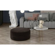 Designový kulatý taburet Bero 2 - čokoládový samet 01