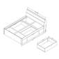 Dvoulůžková postel Beta 2 - 180 x 200 cm - 03