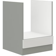 Spodní skříňka na sporák Bianka - šedá/bílý lesk