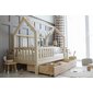 Dětská domečková postel Bianco Plus s úložným prostorem - přírodní (šuplík)