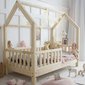 Dětská domečková postel Bianco 80 x 160 cm - přírodní borovice 02