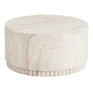 Moderní kulatý stolek BONN v dekoru travertin