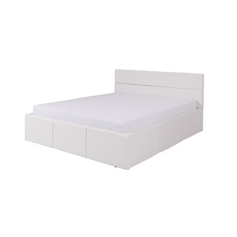 Moderní dvoulůžková postel Calabrini - bílá - 01