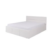 Moderní dvoulůžková postel Calabrini - bílá
