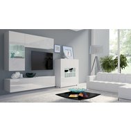 Moderní sestava do obývacího pokoje Calabrini 3 - bílá/bílý lesk