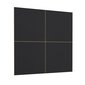 Moderní obývací stěna Celine - dub wotan / černý mat 08