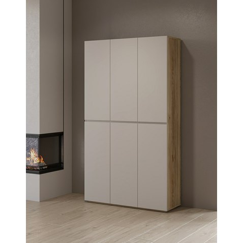 Policová šatní skříň Criss – dub mauvella & kašmír