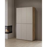 Policová šatní skříň Criss – dub mauvella & kašmír