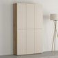 Šatní skříň Criss s policemi – moderní dub + kašmír