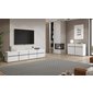 Moderní TV stolek Cross 225 cm - bílá / černá 09