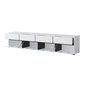 Moderní TV stolek Cross 225 cm - bílá / černá 06