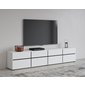 Moderní TV stolek Cross 225 cm - bílá / černá 02