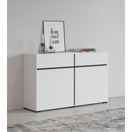 Kombinovaná komoda Cross 119 cm - bílá / černá