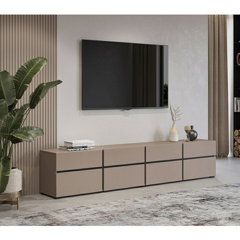 Moderní TV stolek Cross 225 cm - congo / černá 01