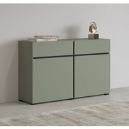 Kombinovaná komoda Cross 119 cm - pine green / černá Kombinovaná komoda Cross 119 cm - pine green / černá