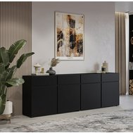 Prostorná komoda Cross 225 cm – černá