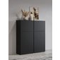 Komoda Cross s dvířky - černá