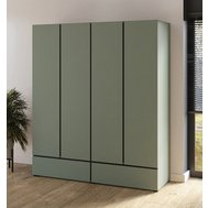 Prostorná šatní skříň Cross 180 - pine green / černá 01