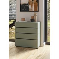 Komoda Cross se šuplíky - pine green / černá 01