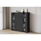 Vysoká komoda CARO - luxusní a nadčasová v černém grafitu 02