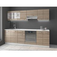 Moderní kuchyň Dave - bílá/dub sonoma lanýž - 01