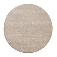 Kulatý koberec Shaggy Cosy - béžová / 133 cm