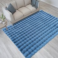 Plyšový koberec Merlin 3D - 120 x 170 cm / modrá