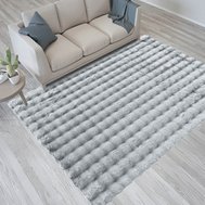 Plyšový koberec Merlin 3D - 120 x 170 cm / šedá
