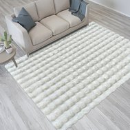 Kusový koberec Merlin 3D - 80 x 150 cm / bílá