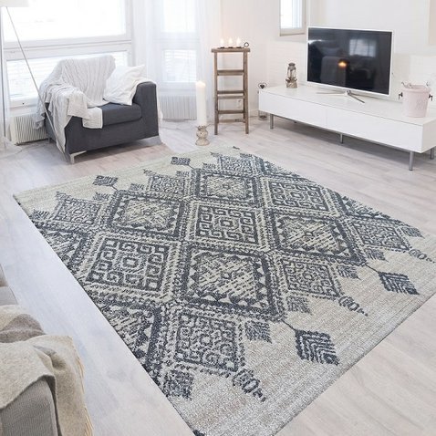 Obdélníkový koberec Roxanne 01 / šedá - 160 x 220 cm - 01