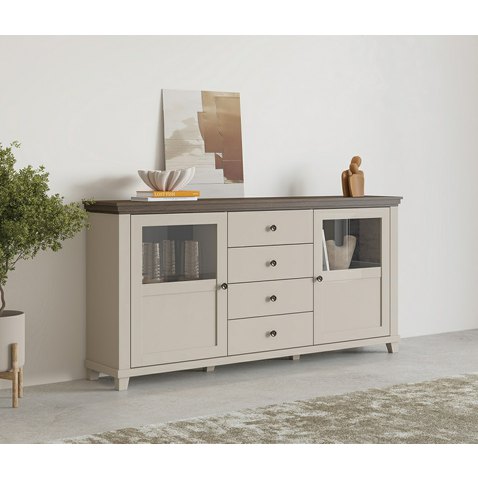 Komoda Evora 1 béžová / dub dunin – elegantní klasika do interiéru 01