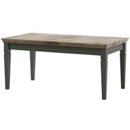 Stylový konferenční stolek Evora - tmavě zelená / dub lefkas